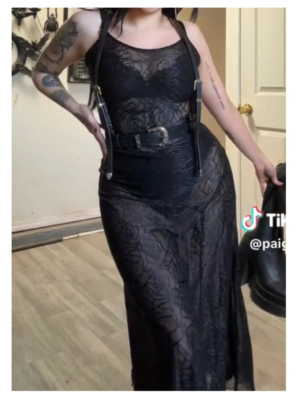 Emery Park Rose Black Lace Dress